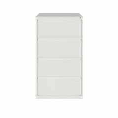 Hirsh 30 Inch Wide 4 Drawer Metal Lateral File Cabinet, White
