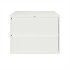 Hirsh 36 Inch Wide 2 Drawer Metal Lateral File Cabinet, White