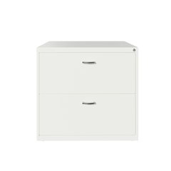 Space Solutions 30 inch Wide 2 Drawer Lateral File Cabinet White