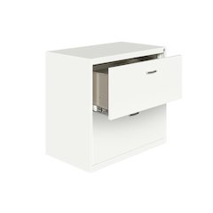Space Solutions 30 inch Wide 2 Drawer Lateral File Cabinet White