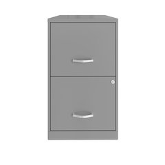 Space Solutions 18" Deep 2 Drawer Vertical File Cabinet, Arctic Silver