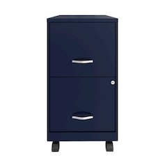Space Solutions 18" Deep 2 Drawer Vertical File Cabinet, Navy