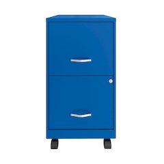 Space Solutions 18" Deep 2 Drawer Vertical File Cabinet, Classic Blue