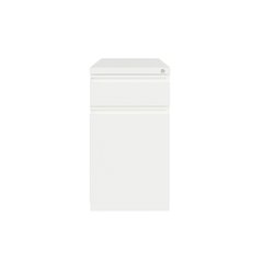 Hirsh 20" Deep Mobile File Cabinet 2 Drawer with XL Backpack Drawer, White