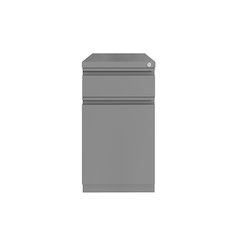 Hirsh 20" Deep Mobile File Cabinet 2 Drawer XL Backpack Drawer, Arctic Silver