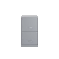Space Solutions 18" Deep 2 Drawer Letter Width Vertical File Cabinet, Platinum