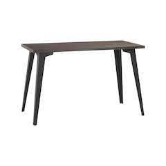 Orison Office 24x48 Mid Century Modern Desk, Black / Trail Walnut