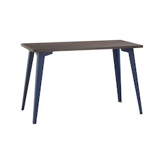 Orison Office 24x48 Mid Century Modern Desk, Navy / Trail Walnut