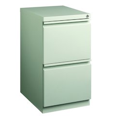 Hirsh 20" Deep Mobile Pedestal File Cabinet 2 Drawer File-File, Light Gray