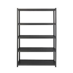 Iron Horse Riveted Steel Shelving, 5-Shelf, 24Dx48Wx72H, Gunmetal Gray/Black