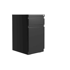 Hirsh 20" Deep Mobile File Cabinet 2 Drawer with XL Backpack Drawer, Black