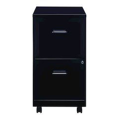 Space Solutions 18" Deep 2 Drawer Vertical File Cabinet, Black