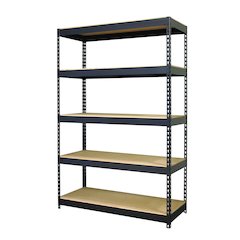 Iron Horse 3800 Riveted Steel Shelving, 5-Shelf, 18Dx48Wx72H, Black