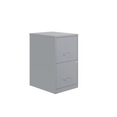 Space Solutions 18" Deep 2 Drawer Letter Width Vertical File Cabinet, Platinum