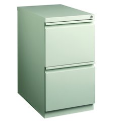 Hirsh 23" Deep Mobile Pedestal File Cabinet 2 Drawer File-File, Light Gray