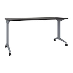 Hirsh Modern T-Leg Table Deskfor Schools, Arctic Silver/Weathered Charcoal