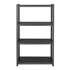 Iron Horse Riveted Steel Shelving 4-Shelf Unit, 18Dx36Wx60H, Gunmetal Gray/Black