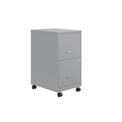 Space Solutions 18" Deep 2 Drawer Vertical File Cabinet, Platinum