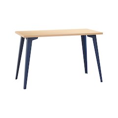 Orison Office 24x48 Mid Century Modern Desk, Navy / Platinum Oak