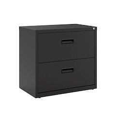 Hirsh 30 inch Wide 2 Drawer Lateral File Cabinet for Home or Office, Black
