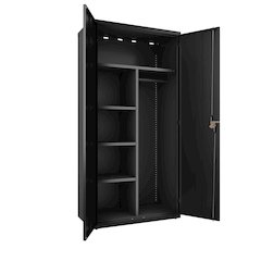 Hirsh Wardrobe Cabinet, 18"D x 36"W x 72"H, Black