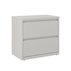 Hirsh 30 inch Wide 2 Drawer Metal Lateral File Cabinet, Light Gray