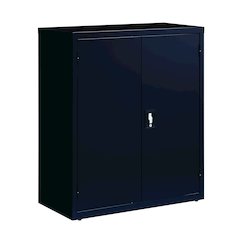 Hirsh Welded Steel Storage Cabinet with 2 Shelves, 18"Dx36"Wx42"H, Black