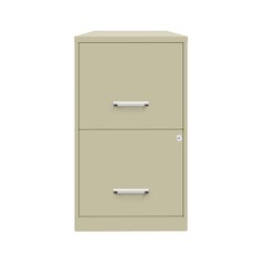 Space Solutions 18" Deep 2 Drawer Letter Width Vertical File Cabinet, Putty
