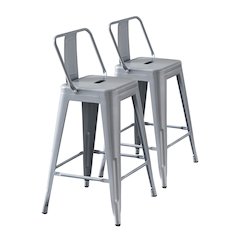 Modern Industrial Vintage Costal Metal Barstools