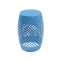Outdoor Lace Cut Side Table, Blue