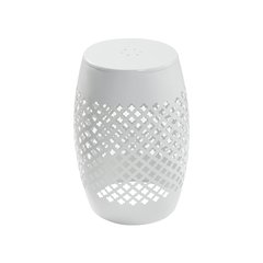 Outdoor Lace Cut Side Table, White