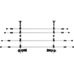 Adjustable Aluminum Grid Back Seat Pet Barrier for Dogs, 41.5 x 18, Silver