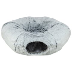 Harper Cat Tunnel with Plush Cushion, Adjustable Cat Play Tunnel with Toy