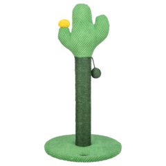 Fero 24" Jute Scratching Post - Cute Whimsical Cactus Cat Tree with Dangling Toy