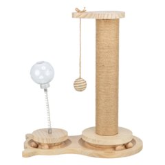 Oliver Interactive Cat Scratching Post w/ Treat Cup, Wooden Track & Hanging Ball