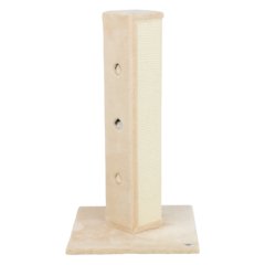 Soria Plush & Sisal 31.5" Square Scratching Posts, Cat Toys for Hunting, Beige
