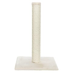 Parla Sisal 24.5" Cat Scratching Post with Plush Base, Beige