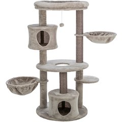 Anna Plush & Sisal 50" Cat Tree Scratching Posts Condos Hammocks Perches Cat Toy