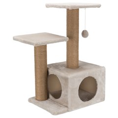 Valencia Plush & Sisal 3-Level 28" Cat Tree with Scratching Posts & Condo
