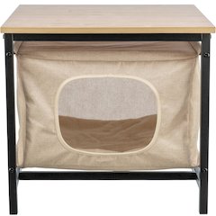 Emmie Indoor Cat Condo, Cat Bed Side Table, Cat Hideaway Cave with Cozy Cushion