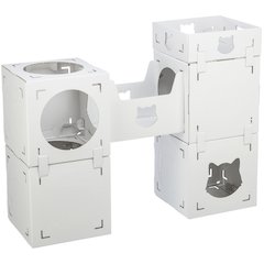 Casa Cara Indoor Modular Cardboard Cat Condo, Cat Play Tower