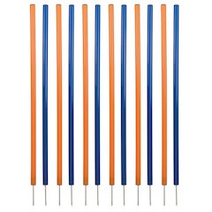 Dog Agility Slalom Set, 12 Piece Weaving Poles