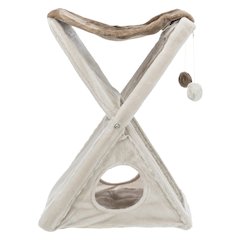Miguel Fold & Store Plush & Sisal 25.5" Cat Tree, Hammock, Condo, Scratcher