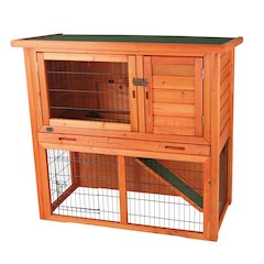 Weatherproof Outdoor 2-Story Medium Wooden Small Animal Hutch