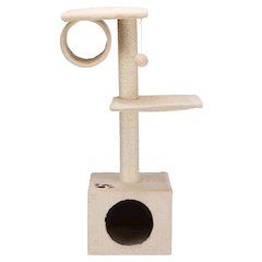 San Fernando Plush & Sisal 3-Level 41.7" Cat Tree, Scratching Posts & Condo