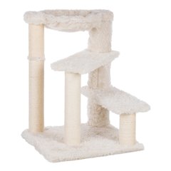 Baza Senior Plush & Sisal 27.6" Cat Tree Scratching Posts Hammock & Steps, Cream