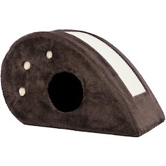 Topi Plush Cover Indoor Cat Condo with Sisal Scratching Surface & Cat Toys