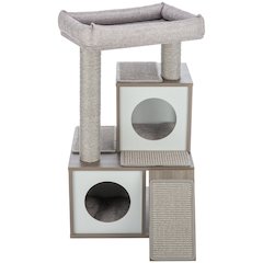 Mali Sisal & Wood 34" Cat Tree with Scratching Posts & Pads, Condos, Ramp