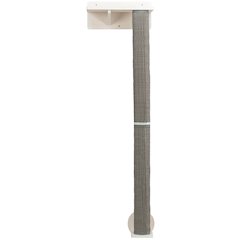 Wall Set 1 Wall Mounted Sisal Cat Scratching Post with Ledge, Gray