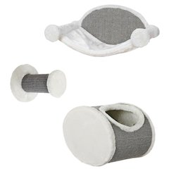 Liam Multi-Level Wall Mounted Cat Perch-Lounge Set, Gray